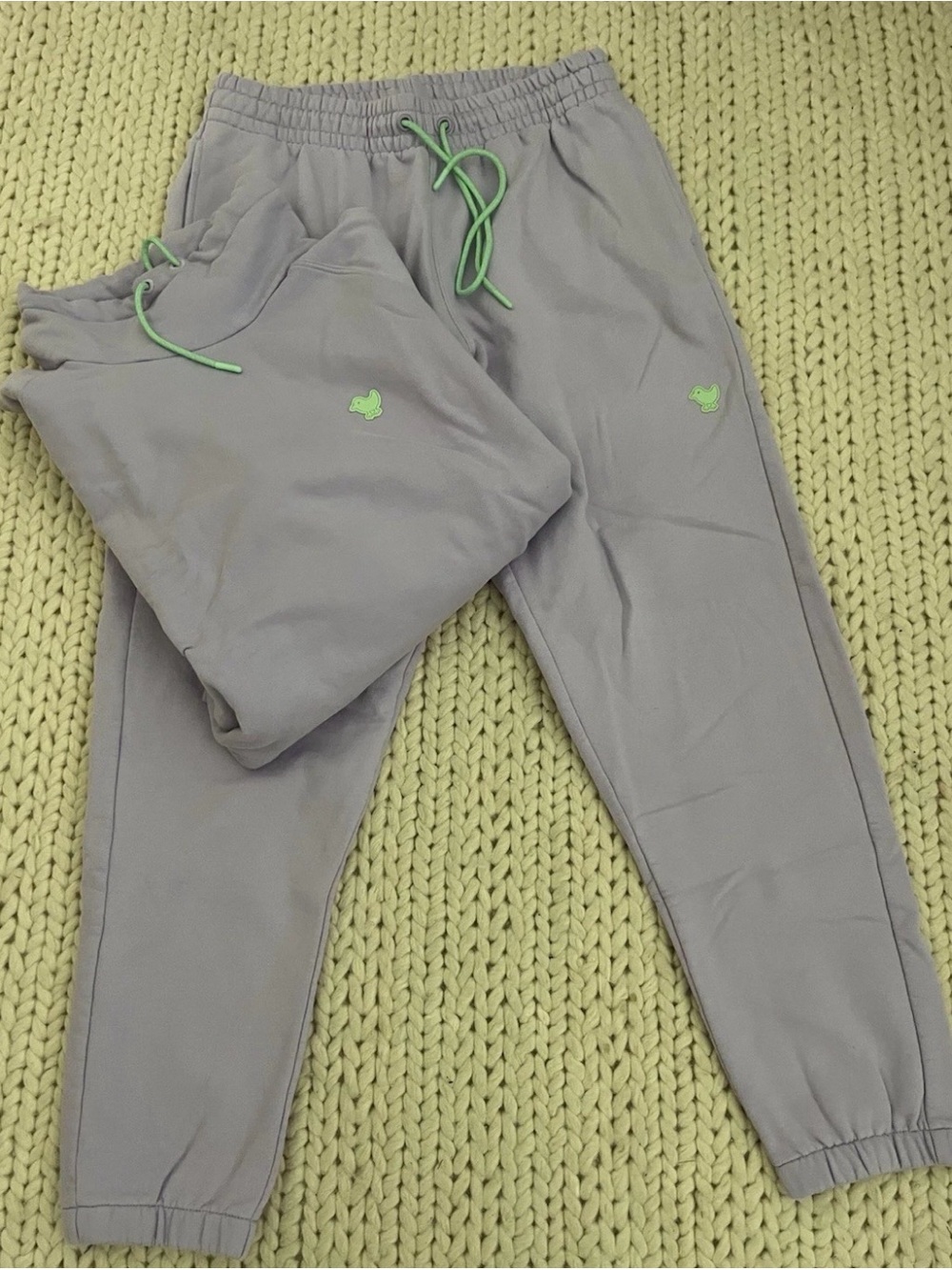 Bad Birdie Women’s Sweatshirt Lounge Set Cropped Top sz XL Pants Sz Med